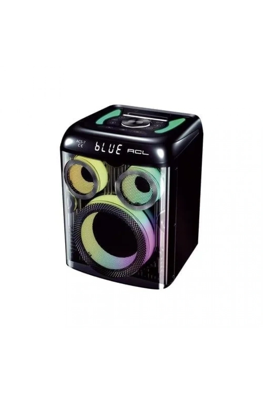 ACS-7 50W Gücünde 8inch Hoparlörlü Mikrofonlu RGB Işıklı Bluetooth Hoparlör