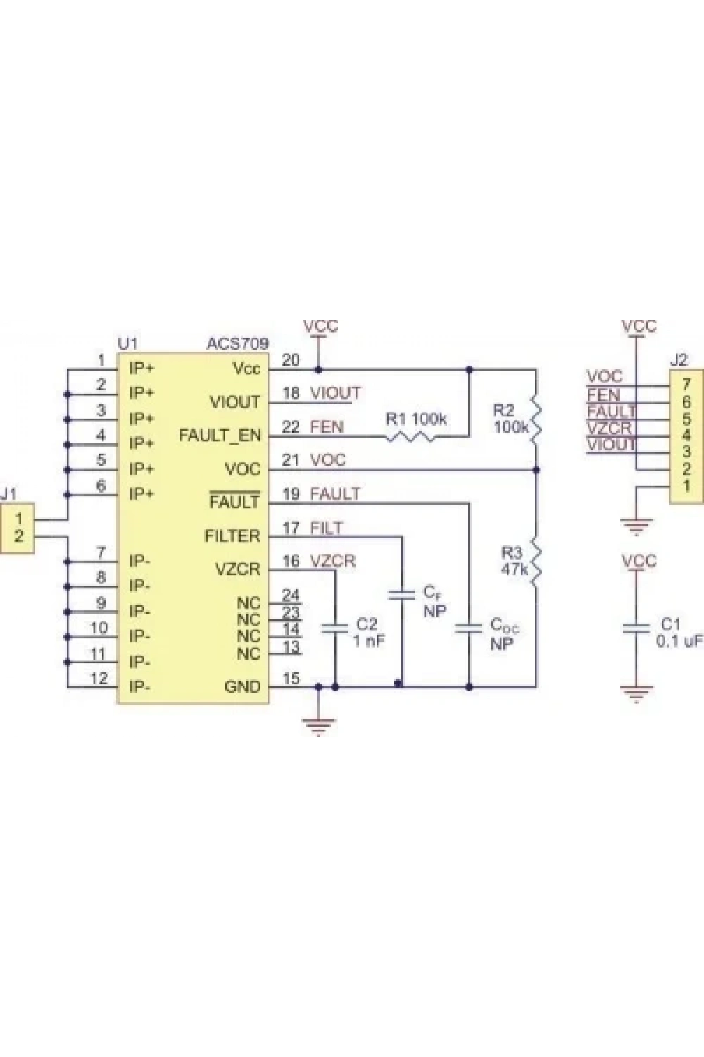 ACS709 Akım Sensörü -75A / +75A