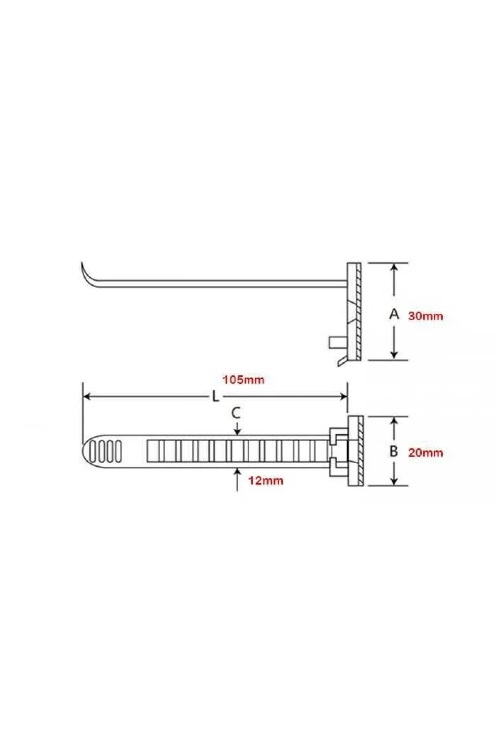 ACT-26 Yapışkanlı Ayarlanabilir Kablo Bağı