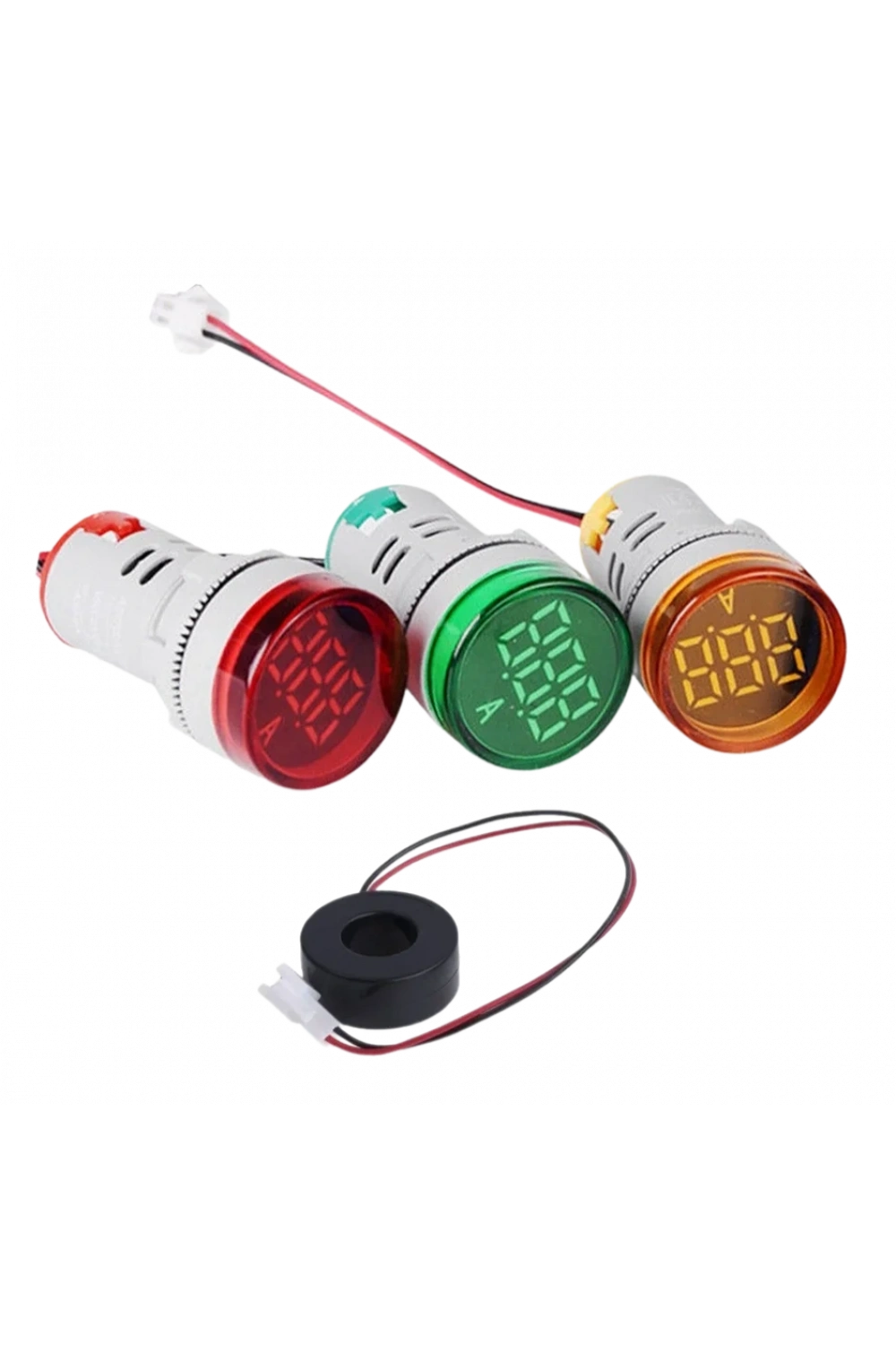 AD22-22A 22mm Dijital Ampermetre 0-100A AC Sarı
