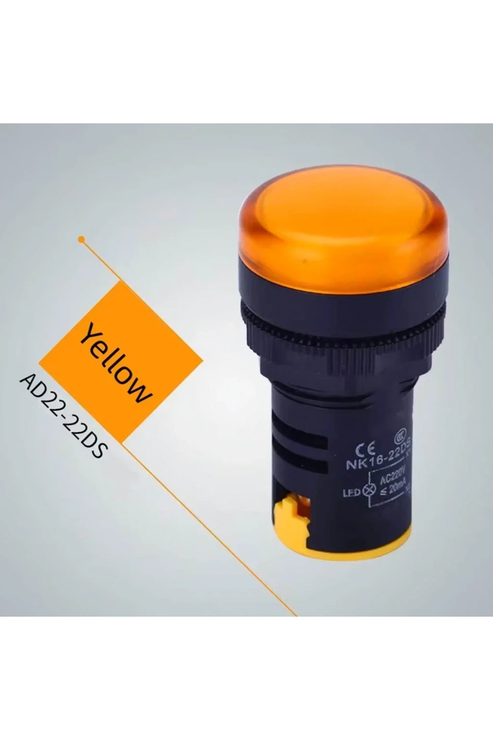 AD22-22DS 22MM Sinyal Lambası Sarı 220V