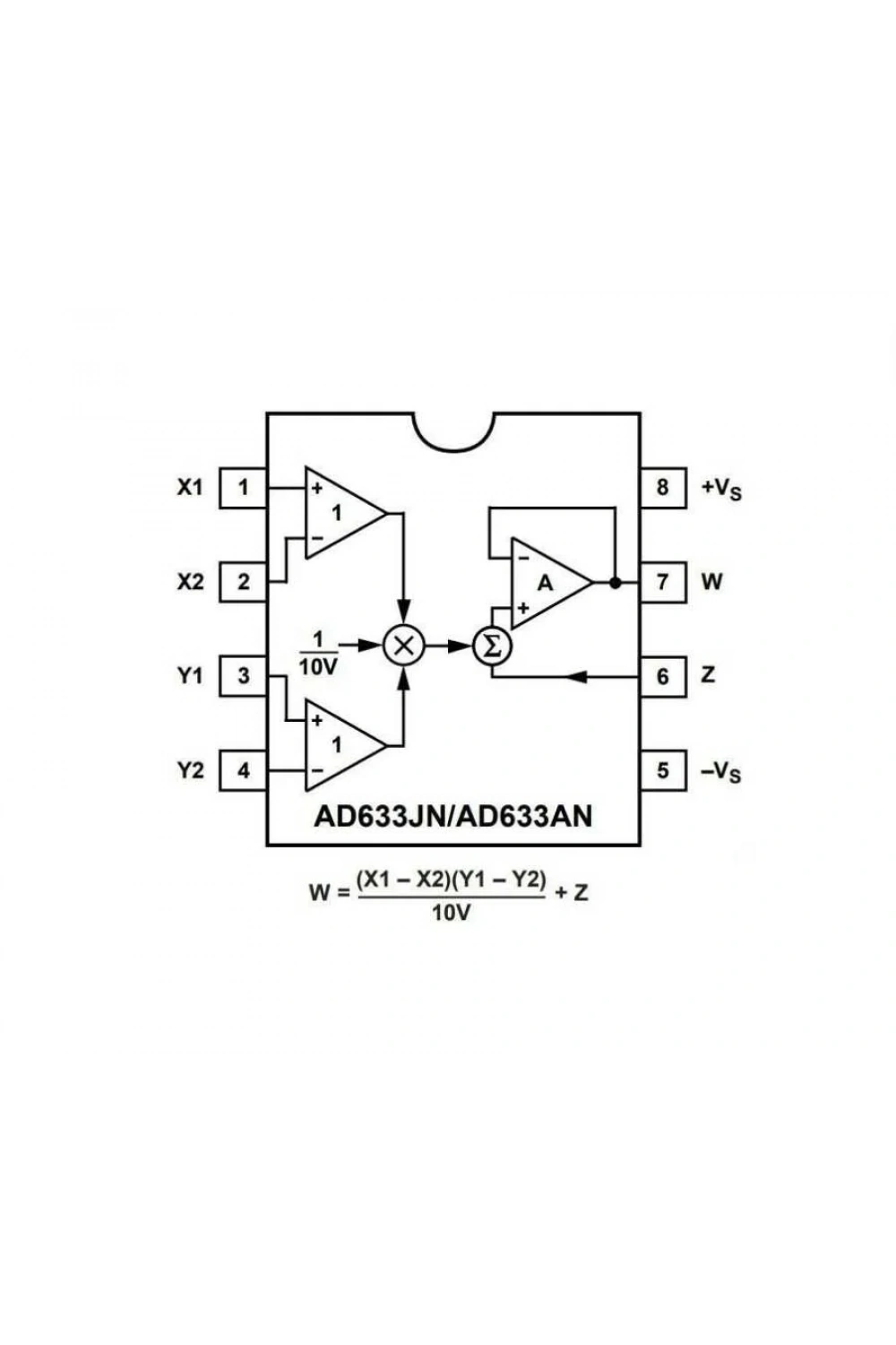 AD633JN DIP-8 Analog Çoğaltıcı Entegre