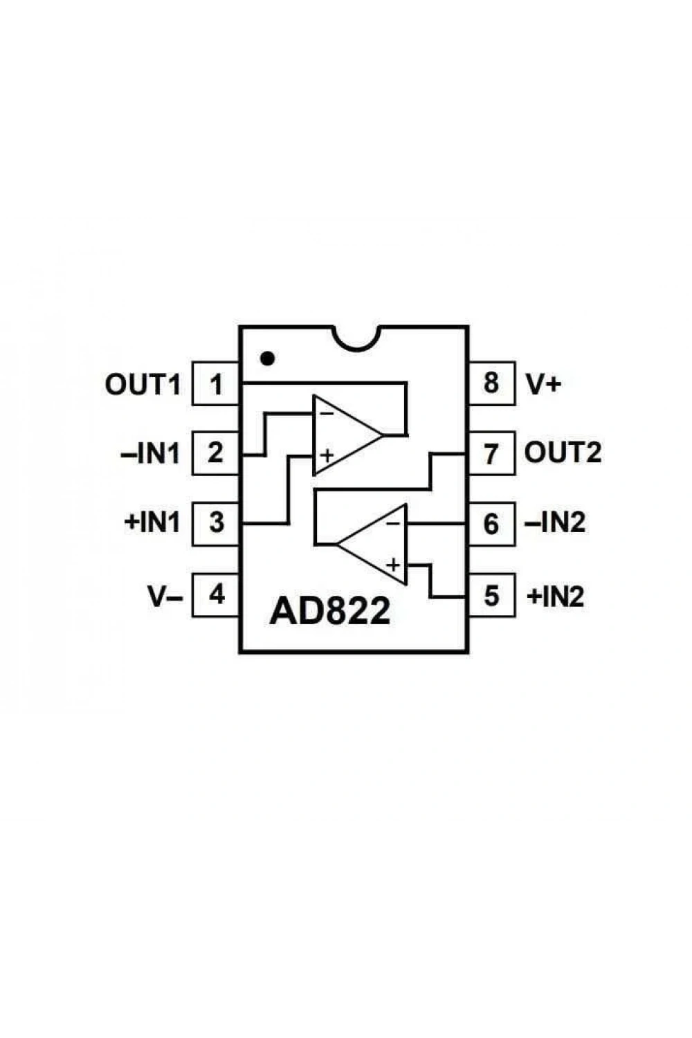 AD822A SOIC-8 Smd OpAmp Entegresi