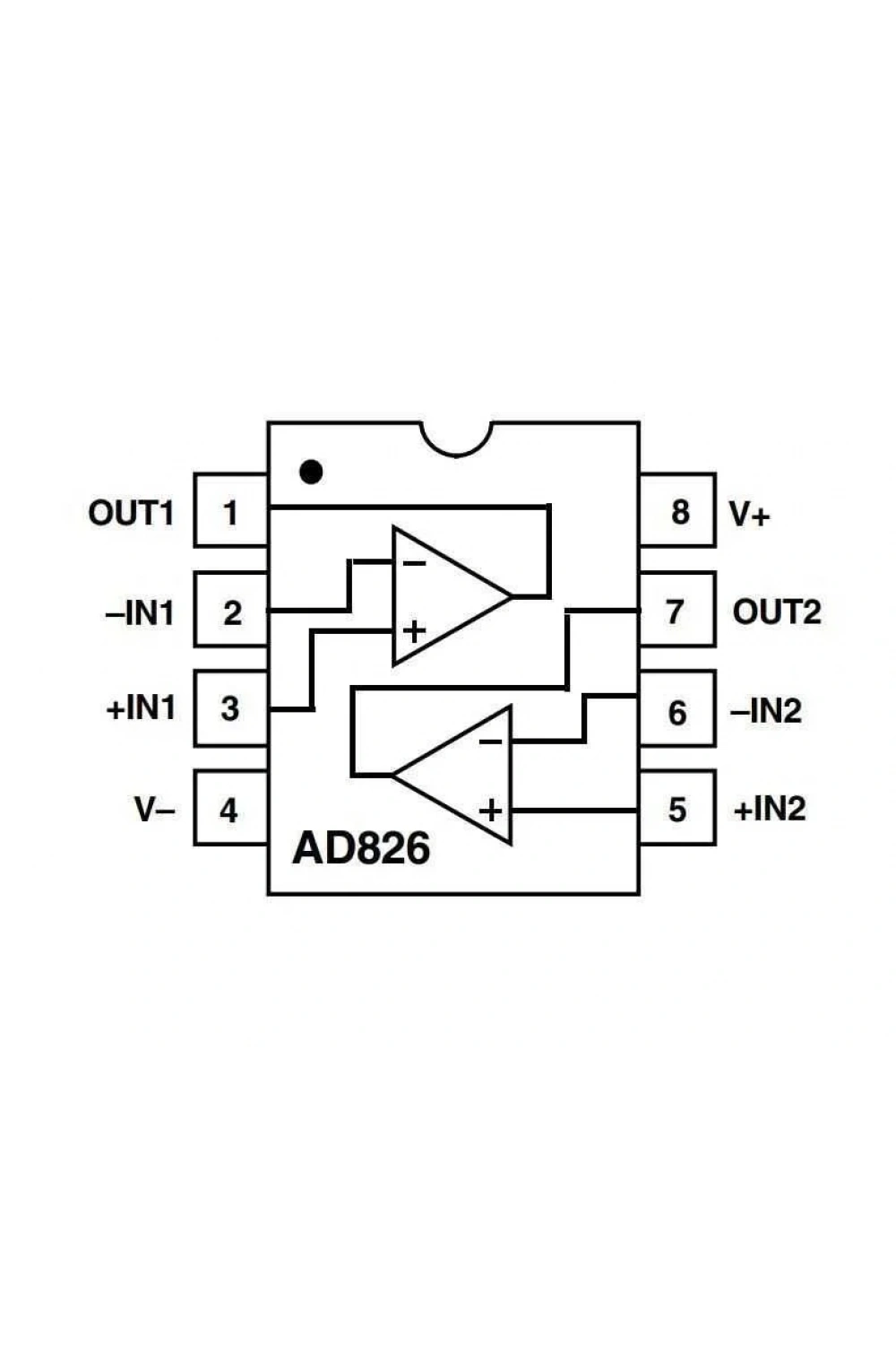 AD826ARZ SOIC-8 Smd Op-Amp Entegresi
