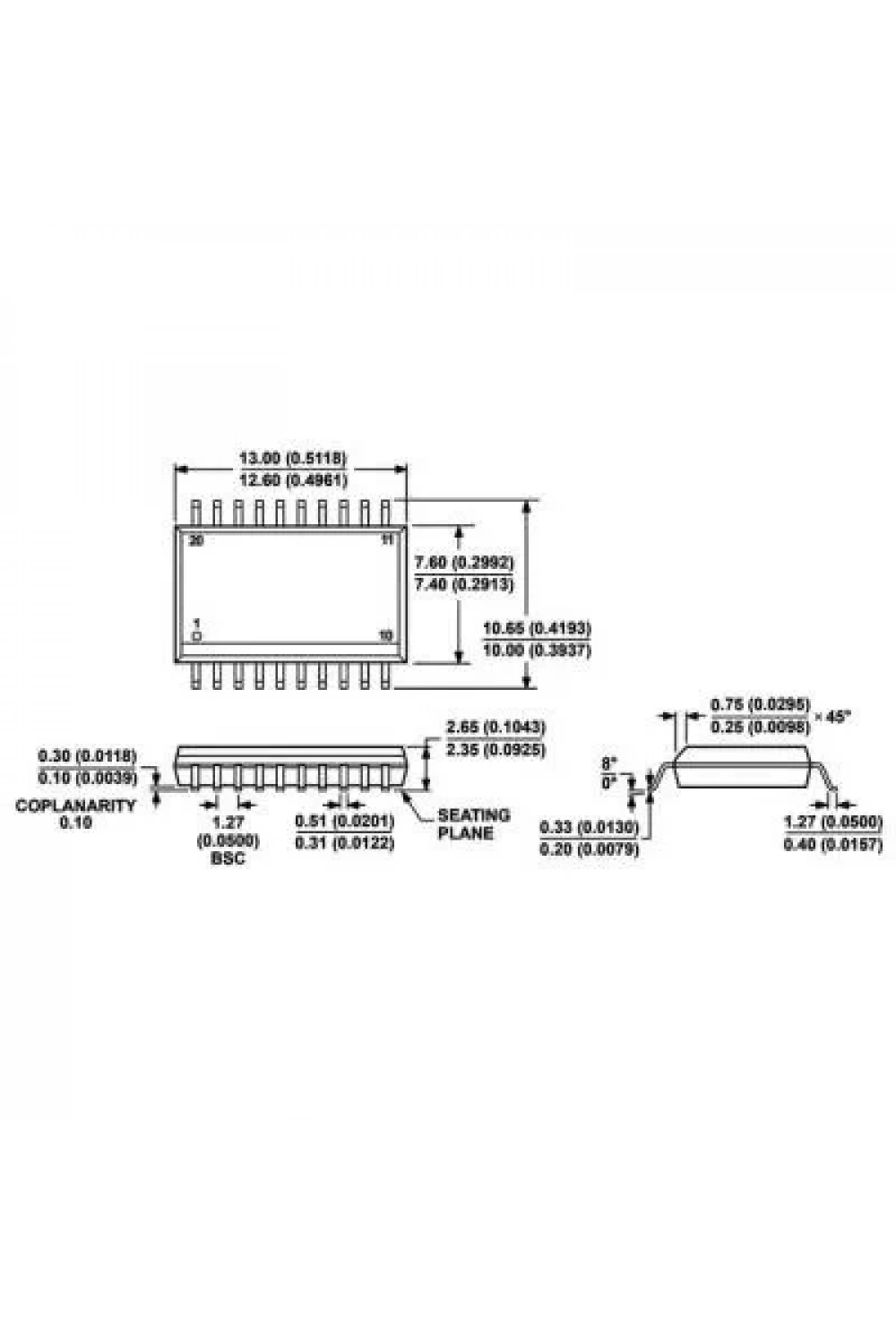 ADM2587EBRWZ SOIC-20 Smd Dijital İzolatör Entegresi