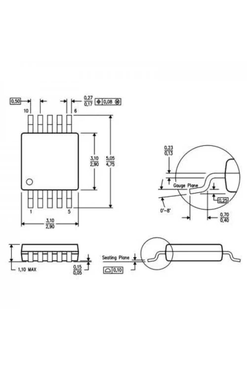 ADS1015IDGSR VSSOP-10 Analog Dijital Dönüştürücü Entegresi