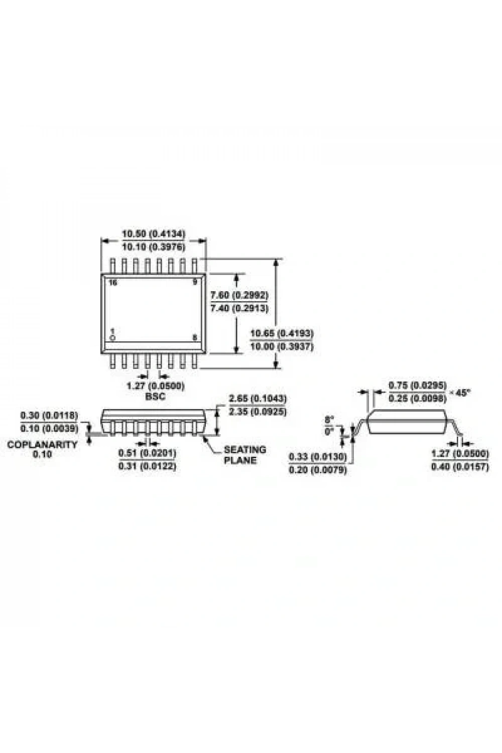 ADUM1401BRWZ SOIC-16 4 Kanal İzolatör Entegresi