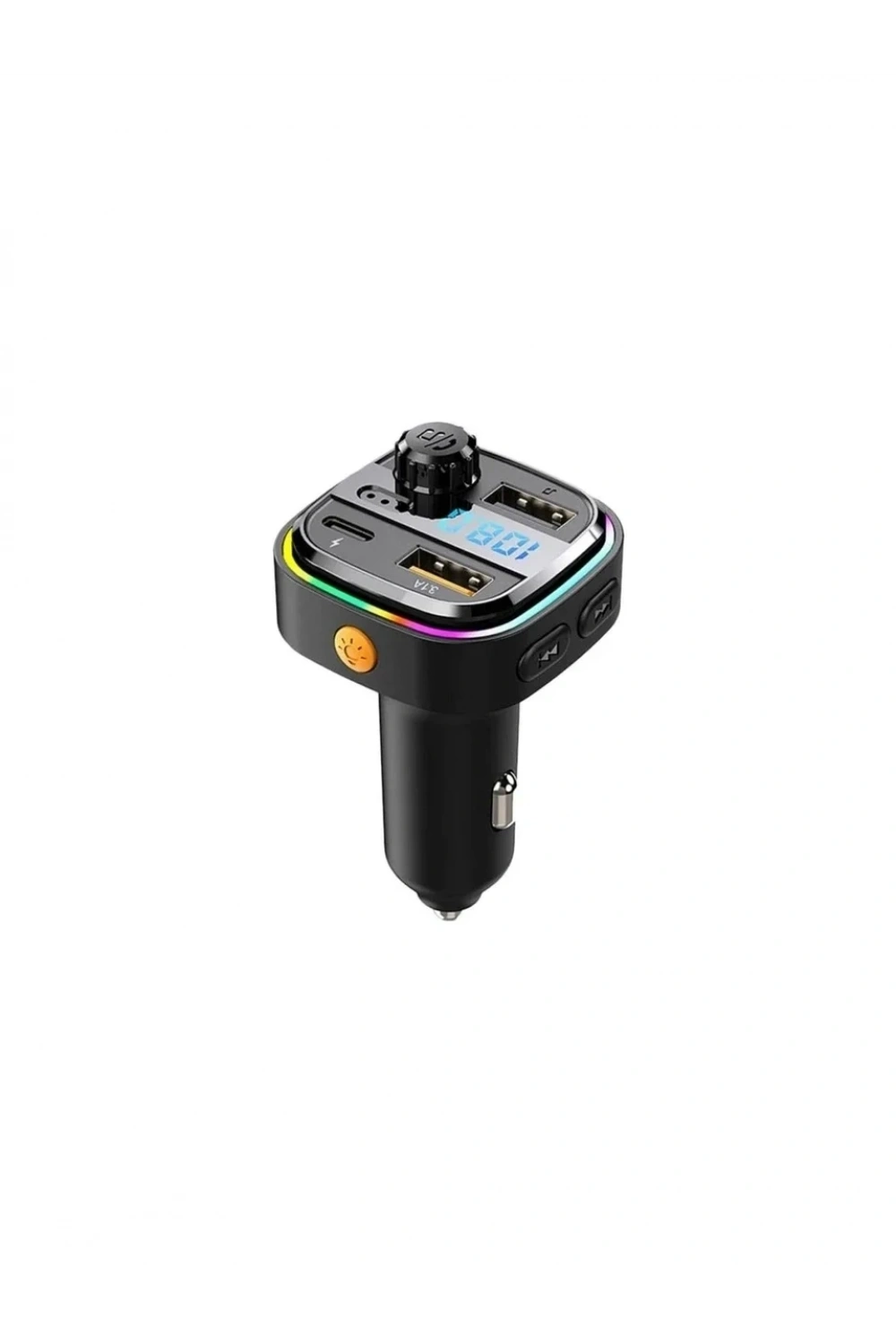 AFT-13 Wireless 3.1A 2xUSB TF Kartlı Type-C RGB Işıklı FM Transmitter
