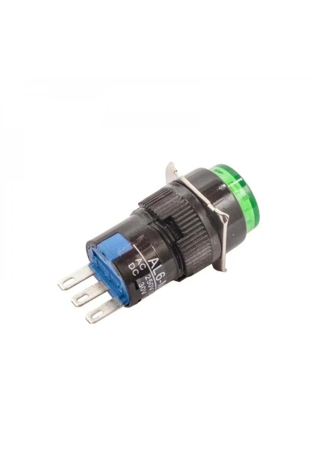AL6-M 16mm 30V Yeşil Yaylı Buton