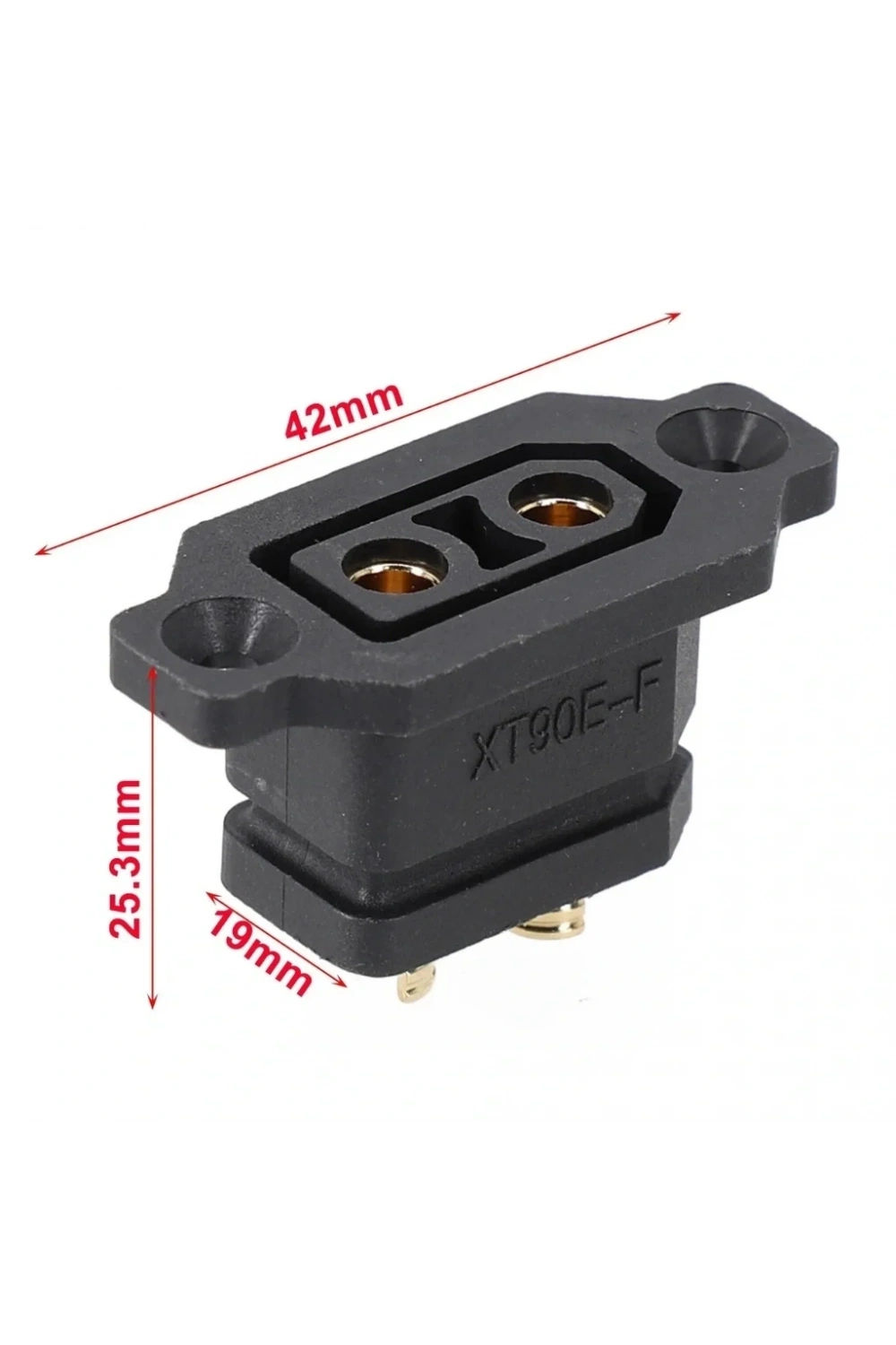 Amass XT90E-F Panel Tipi Dişi Konnektör - XT90