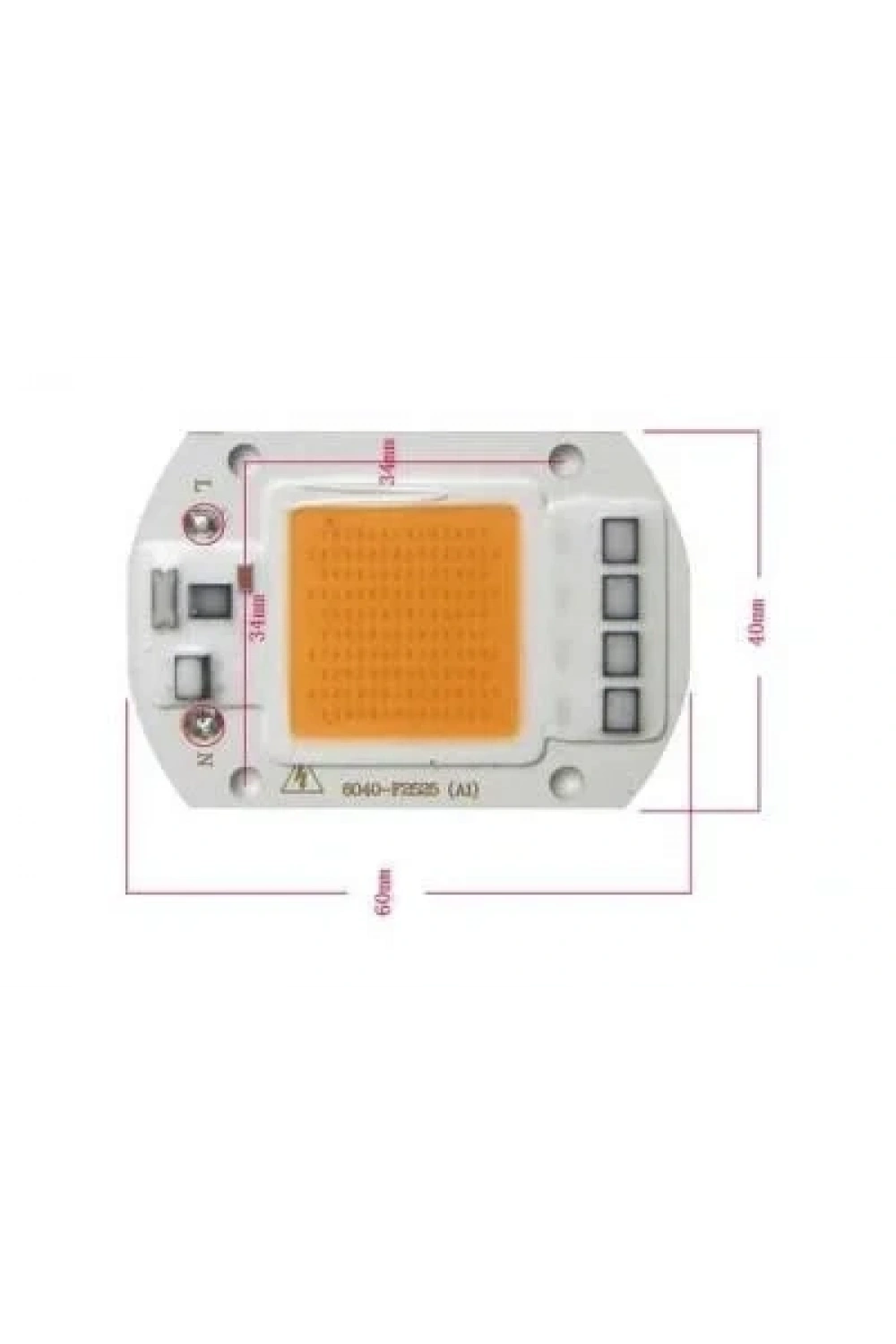 Amber Kehribar 220V Projektör Cob Led 50W Driver Çipli