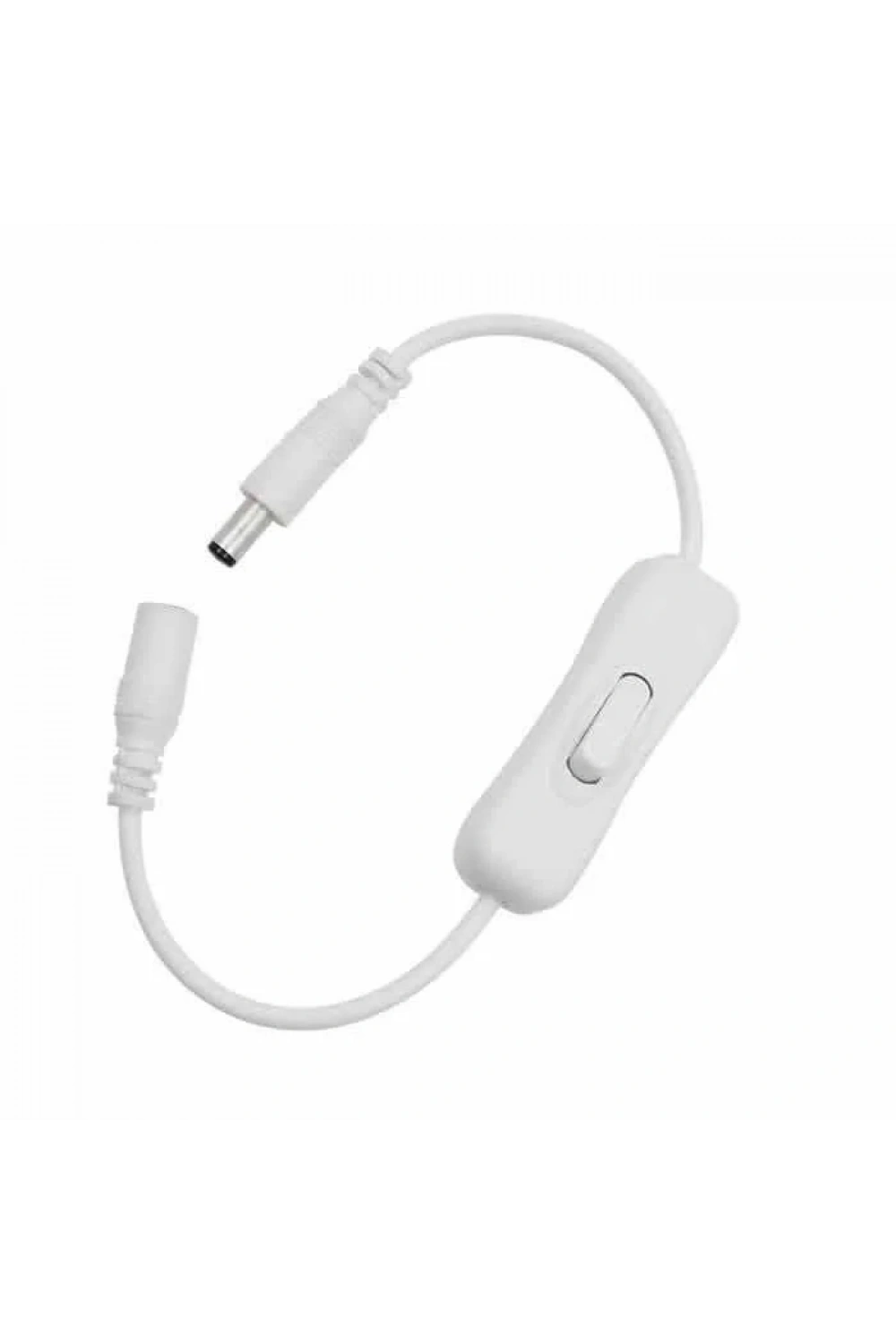 Anahtarlı DC Adaptör Uzatma Kablosu - Beyaz