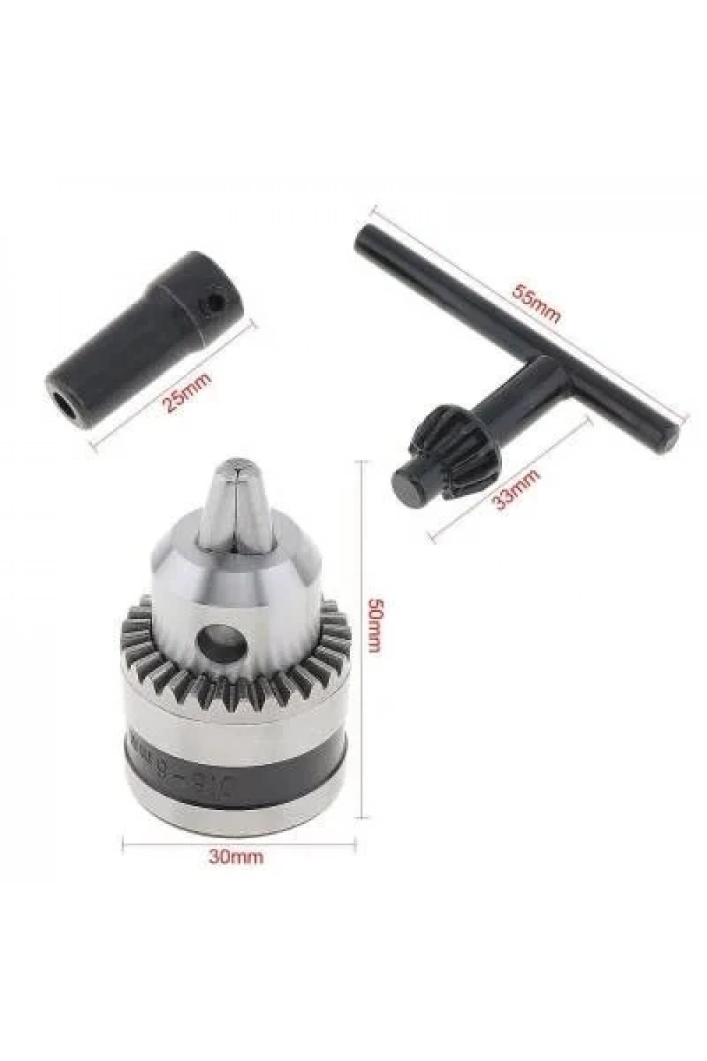 Anahtarlı Mandren 0.6-6mm B10 Konik - 5mm Şaft Uyumlu