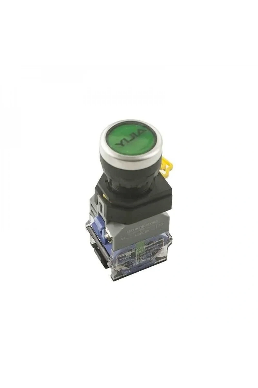Anahtarlı Push Buton 6V Yeşil Işıklı YJ139-LA38