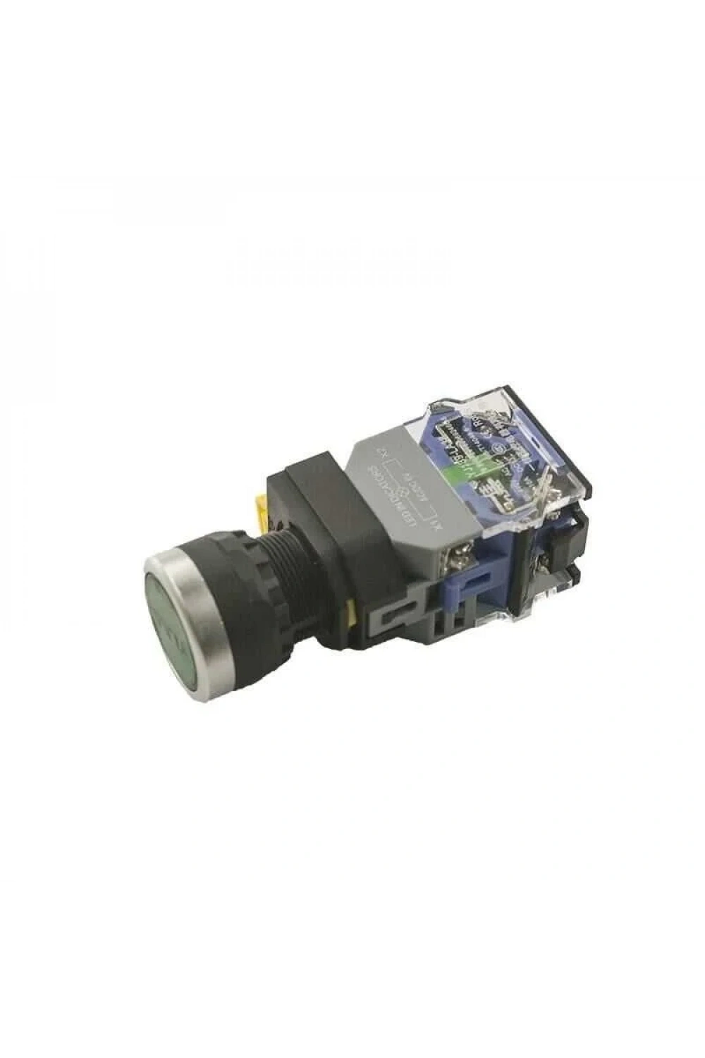 Anahtarlı Push Buton 6V Yeşil Işıklı YJ139-LA38