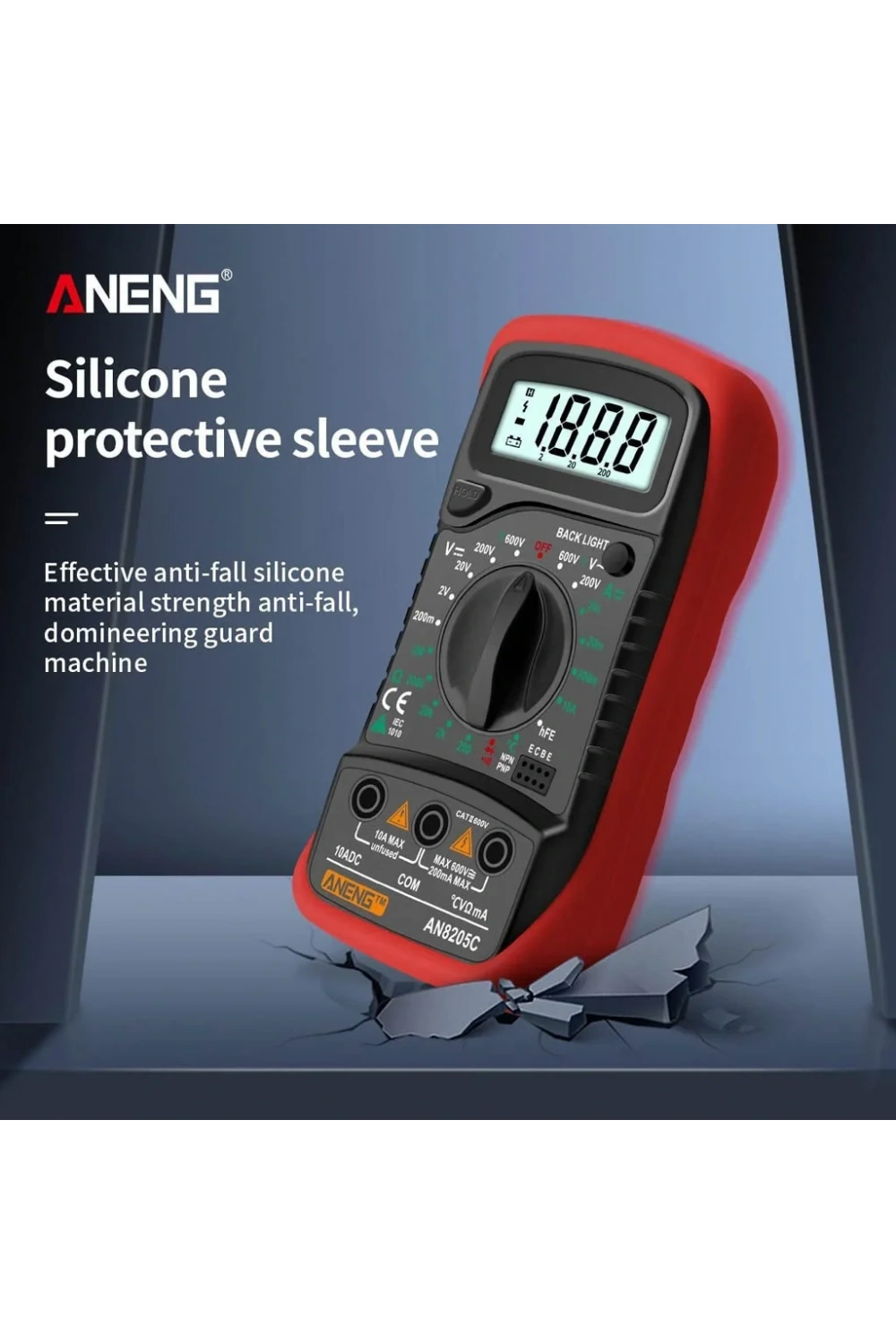 Aneng AN8205C Dijital Multimetre (Kırmızı)