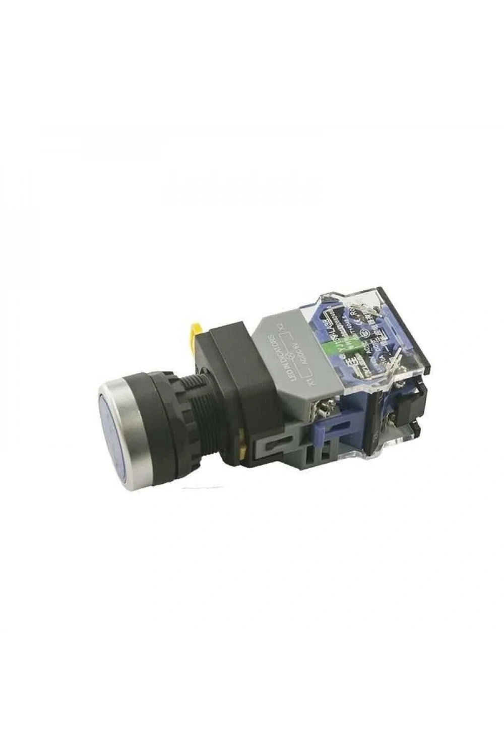 Anlık Push Buton 6V Mavi Işıklı YJ139-LA38