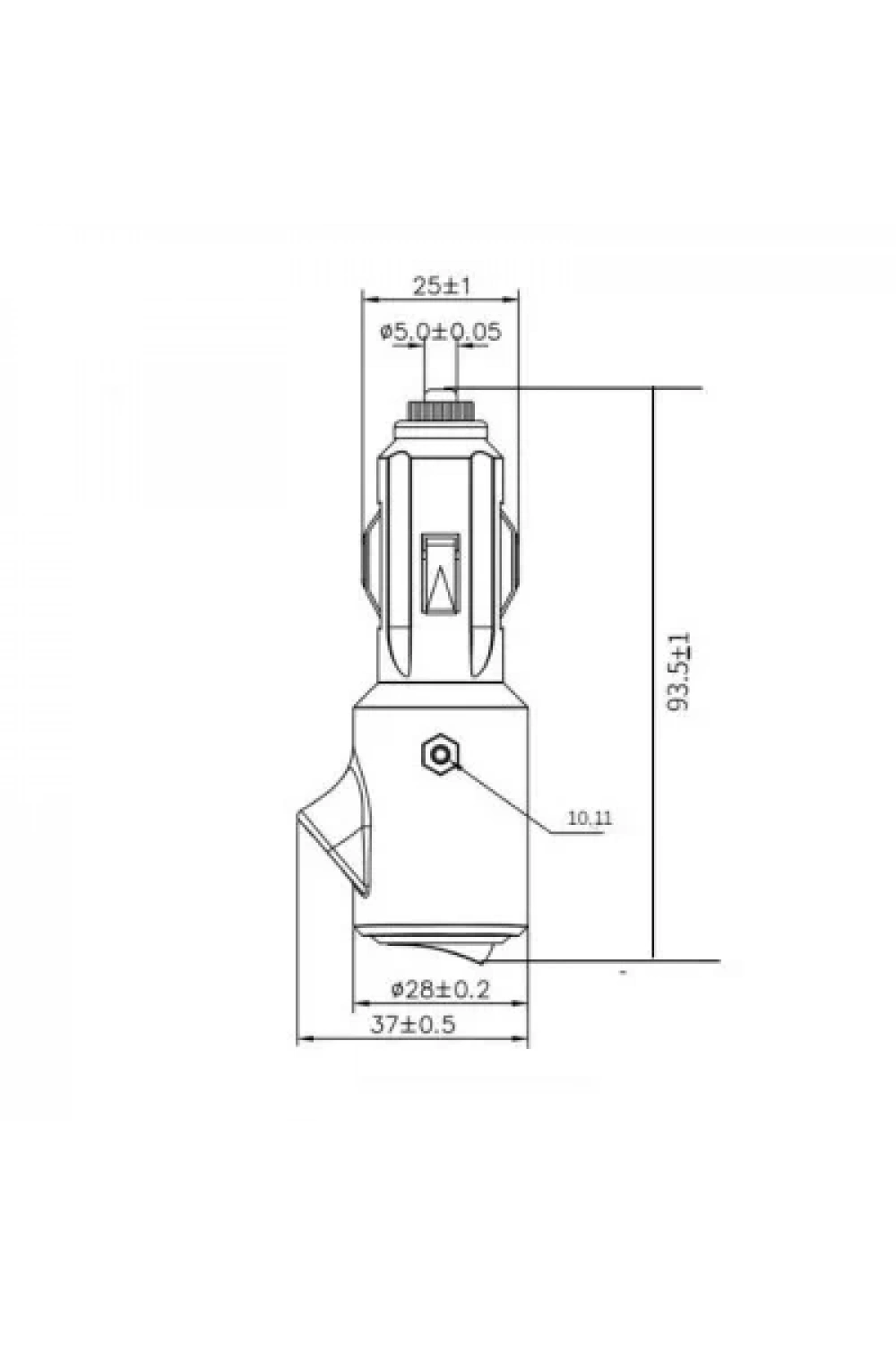 Araç Çakmak Soketi Kırmızı Işıklı Switch - 15A Sigortalı