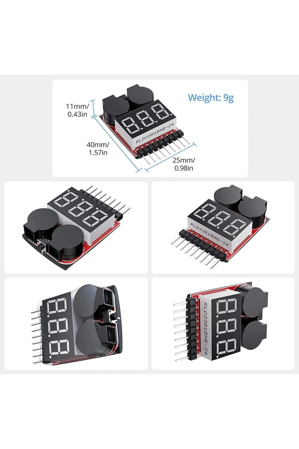 Arduino 1S-8S LiPo Voltaj Ölçer Cihazı Alarm Modülü