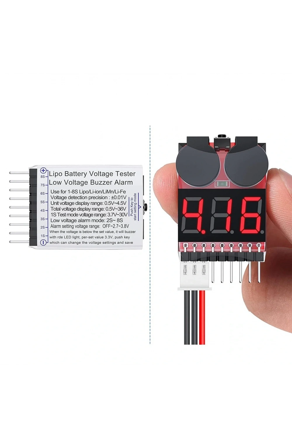 Arduino 1S-8S LiPo Voltaj Ölçer Cihazı Alarm Modülü