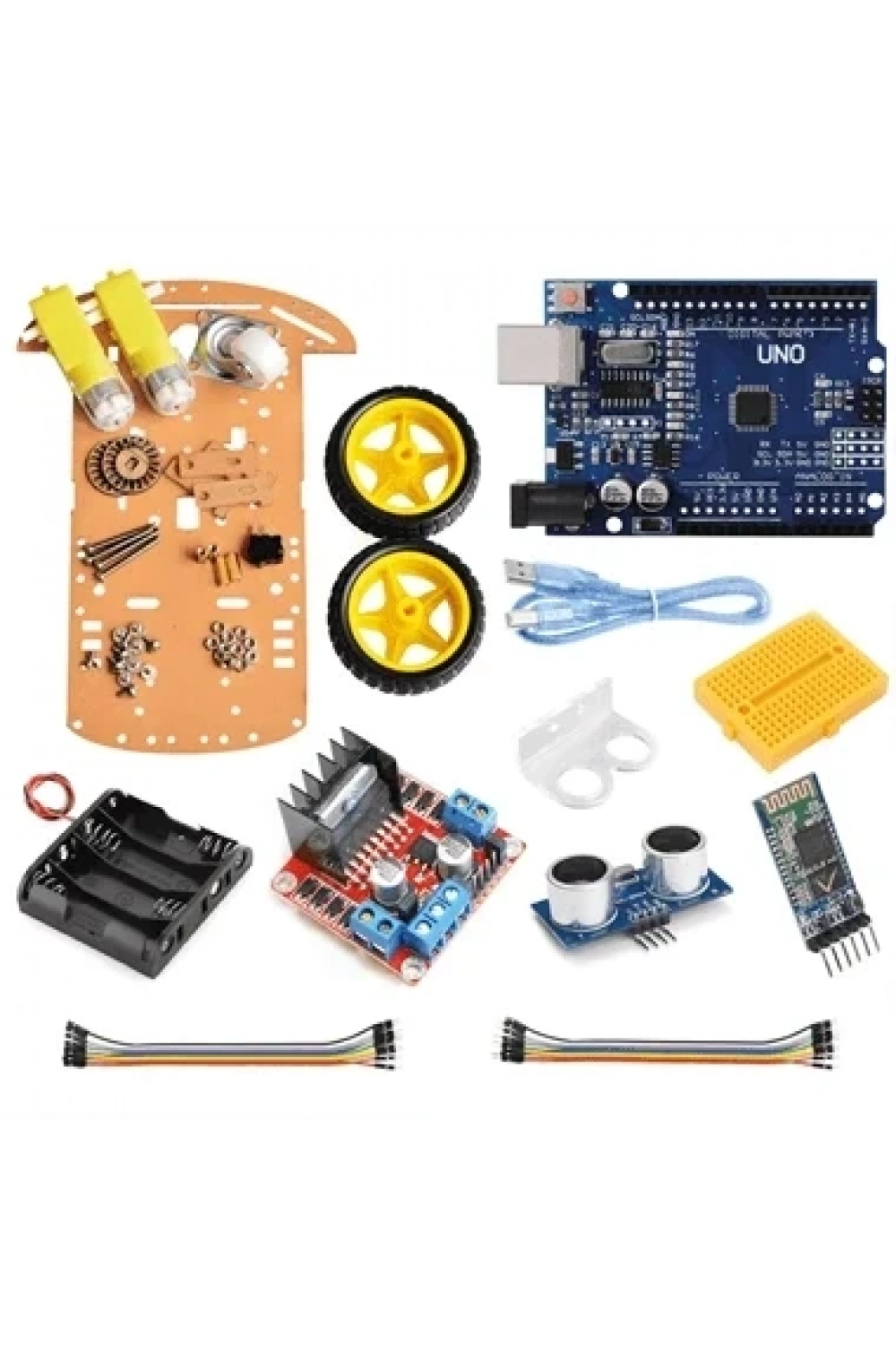 Arduino 2WD Araç Seti - Engelden Kaçan Robot Kiti - Videolu