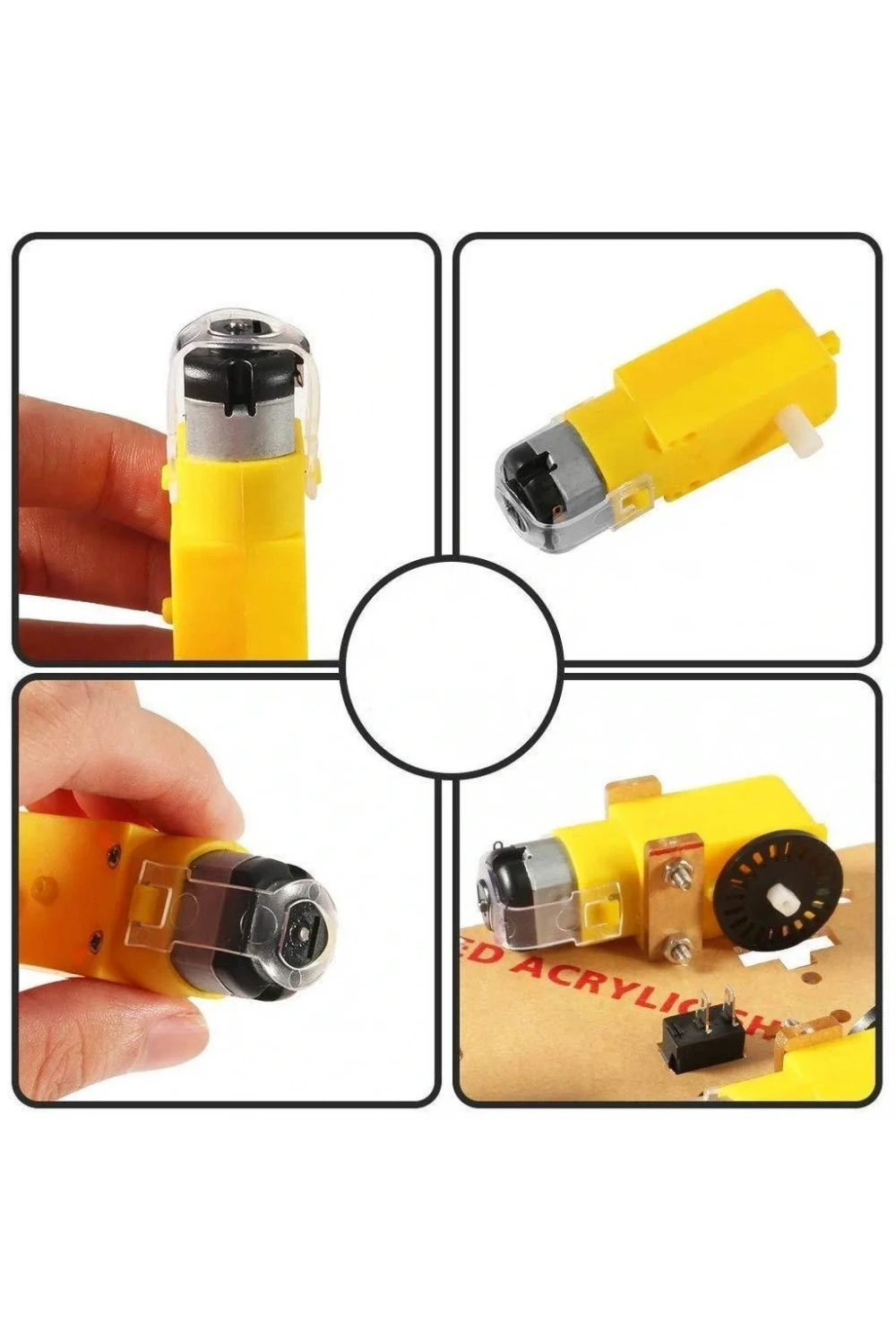 Arduino 6V 250RPM Redüktörlü Araba Motoru