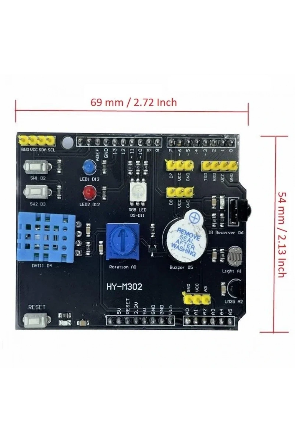 Arduino Çok Amaçlı Sensor Shield 9 In 1 DHT11 LM35