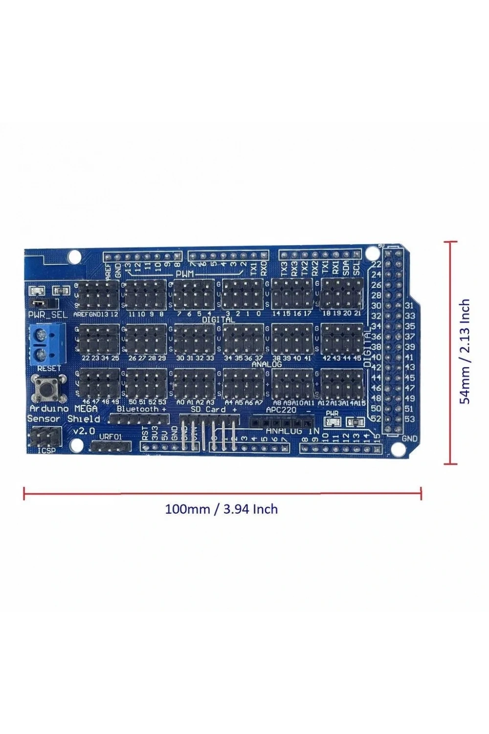Arduino MEGA 2560 R3 Sensör Shield V2 IO Genişletme