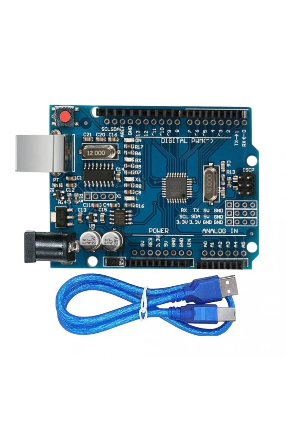 Arduino Uno R3 Ch340 Chip + Usb Kablo