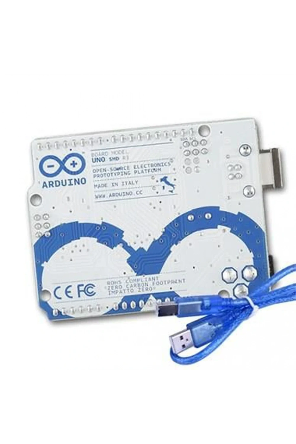 Arduino UNO R3 Klon (orijinal - Atmega328P DIP Chipset) - USB Kablo Hediyeli