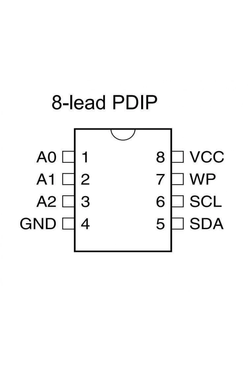 AT24C04 DIP-8 EEPROM Entegresi