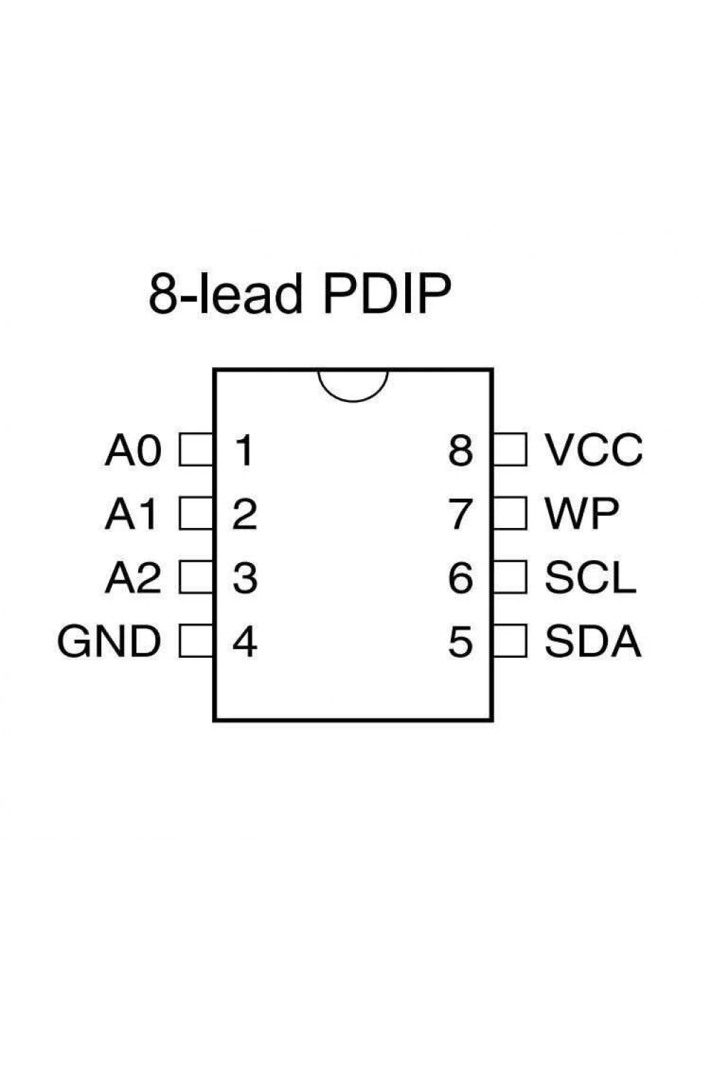 AT24C08A DIP-8 EEPROM Entegresi