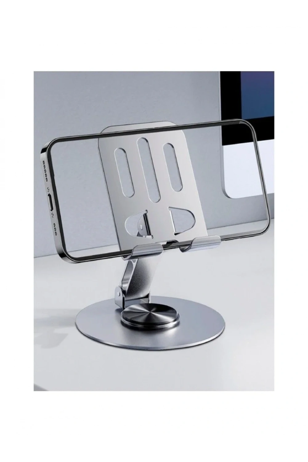 ATD-01 Metalik 360° Ayarlanabilir Telefon Tablet Tutucu Stand