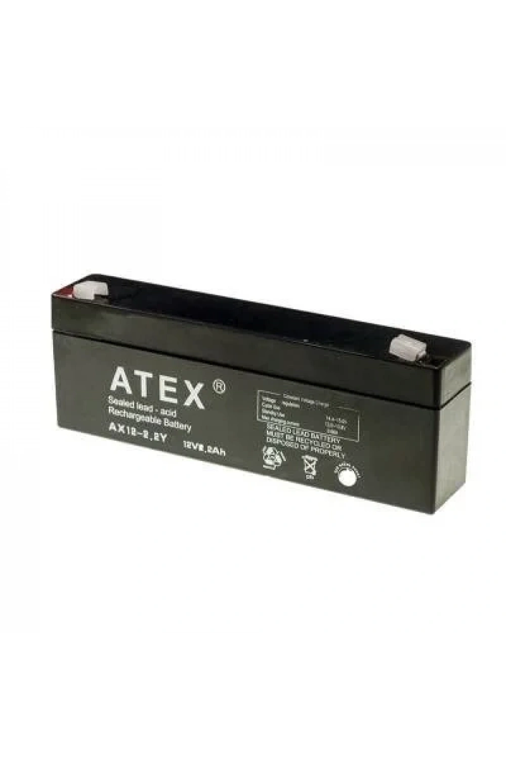 Atex 12V 2.2Ah Akü - Yan