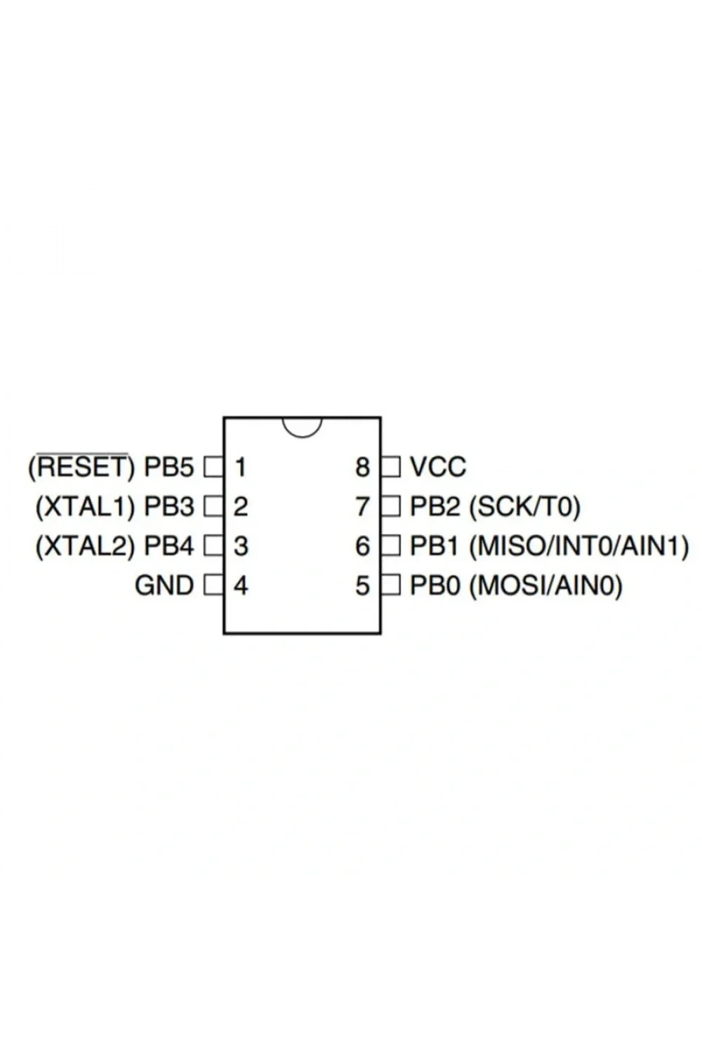 ATtiny12L-4SU SMD 8-Bit 4MHz Mikrodenetleyici SOIC-8