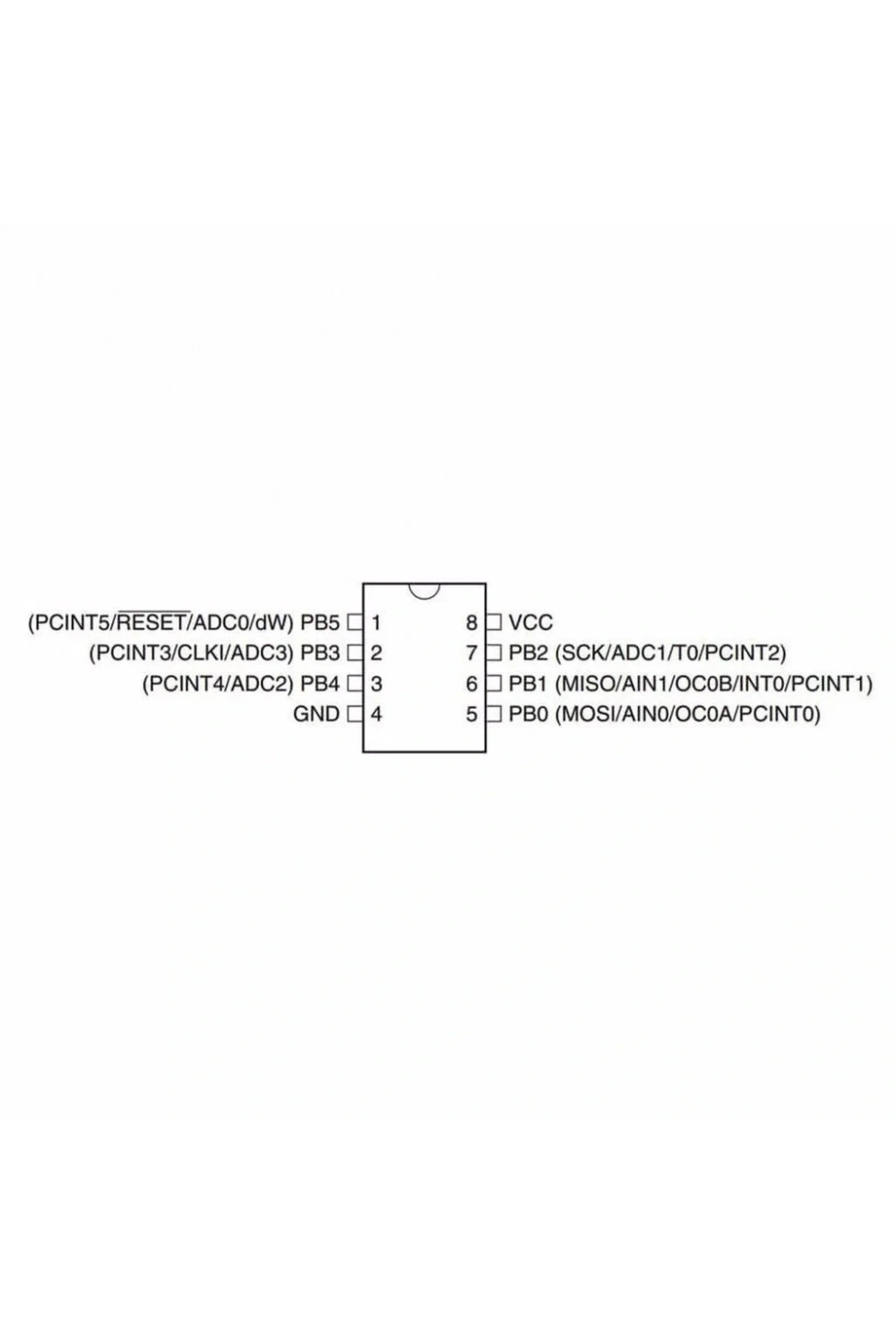 ATtiny13A-SU SMD 8-Bit 20MHz Mikrodenetleyici SOIC-8