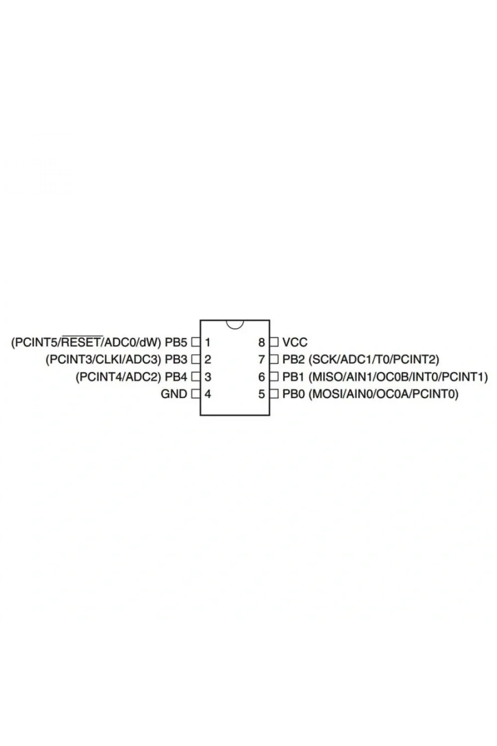 ATTINY13A-SUR SMD 8-Bit 20MHz Mikrodenetleyici SOIC-8