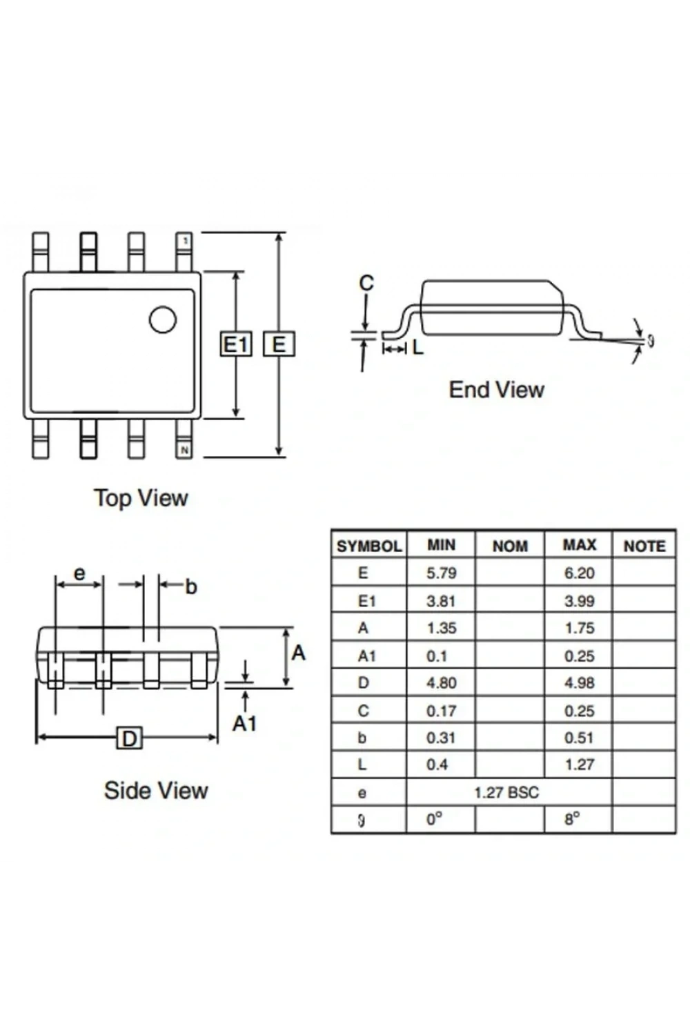ATtiny45-20SU SMD 8-Bit 20MHz Mikrodenetleyici SOIC-8