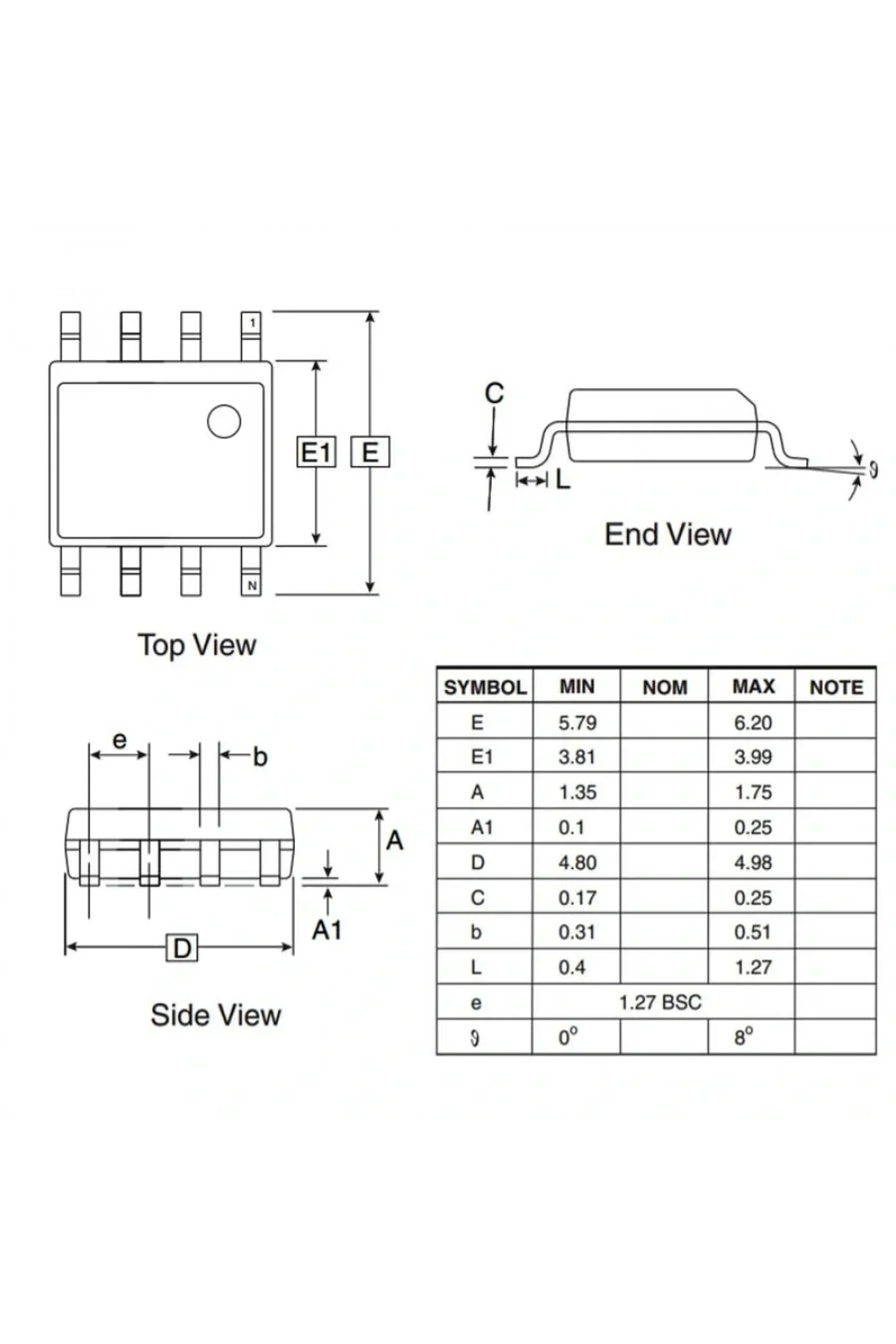 ATtiny85-20SU SMD 8-Bit 20MHz Mikrodenetleyici SOIC-8