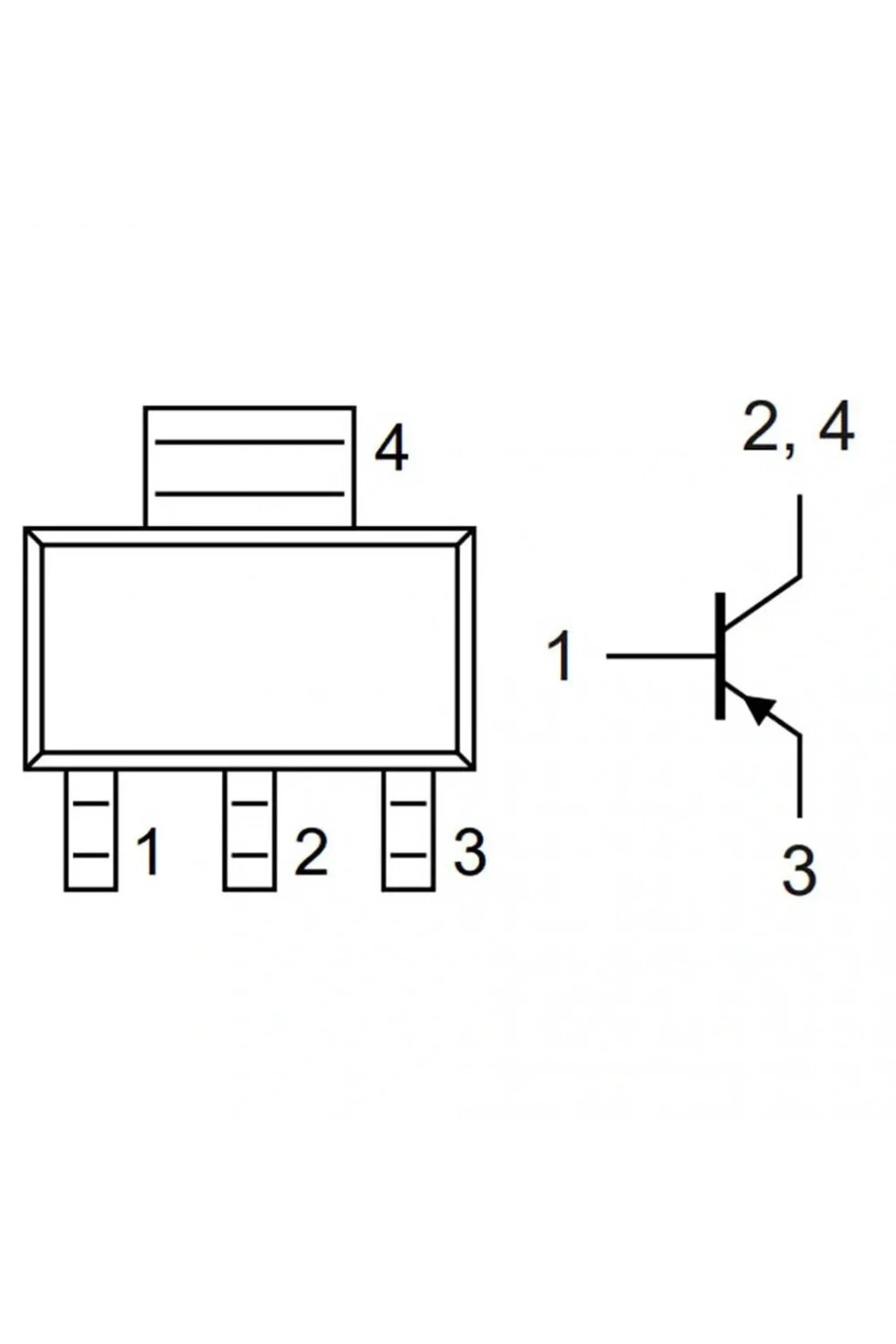 BCP53 Smd Transistör PNP 100V 1.5A Sot223