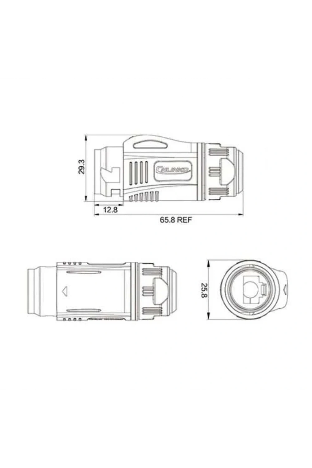 BD-24-C/RJ45/015/PE-42-001A Su Geçirmez Ethernet Konnektörü - Erkek