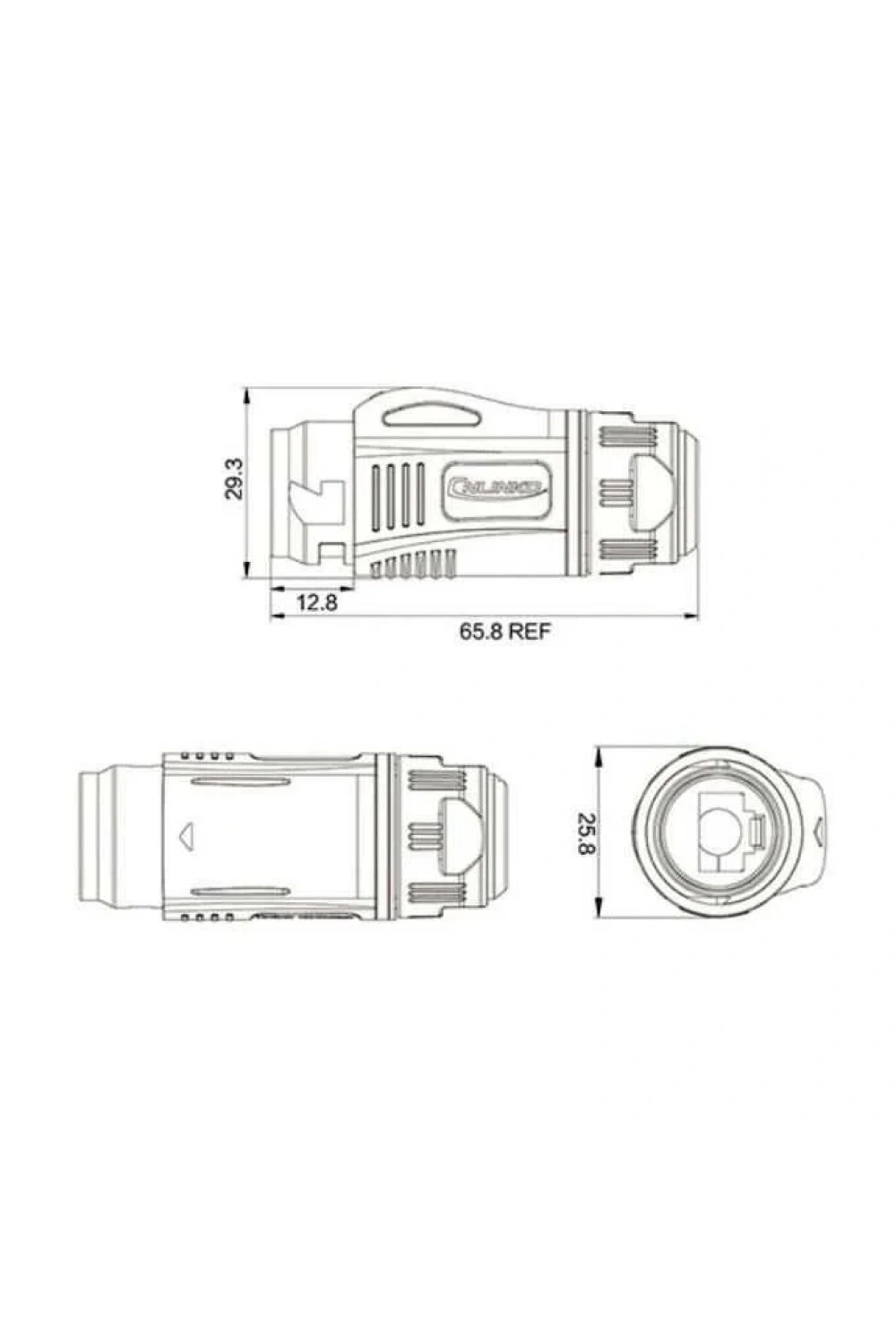 BD-24-C/RJ45/015/PE-43-001A Su Geçirmez Ethernet Konnektörü - Erkek