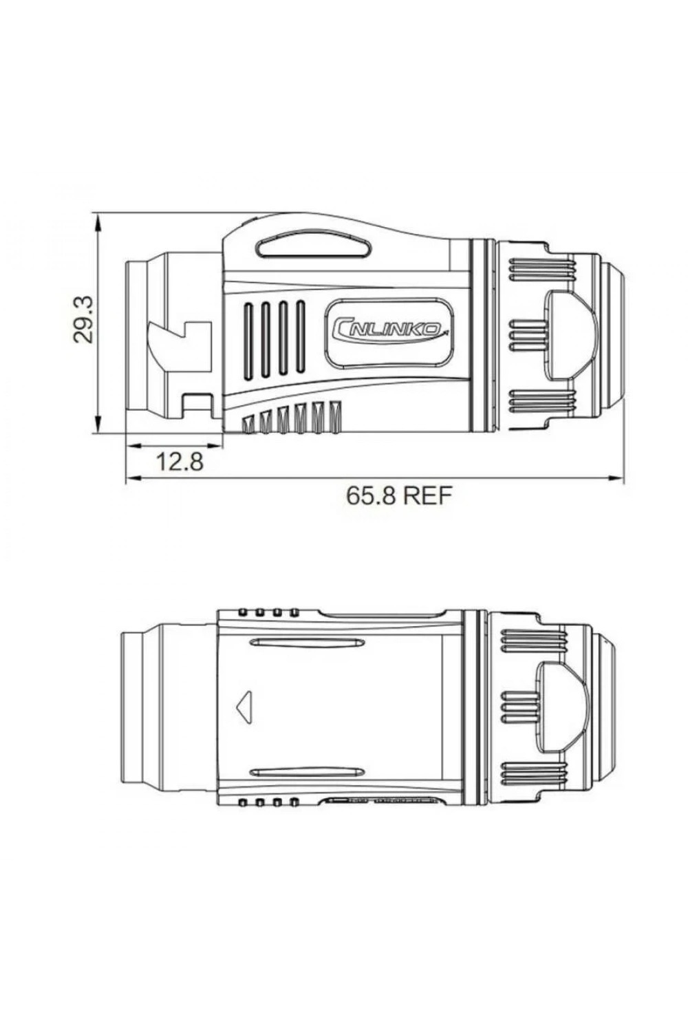 BD-24-C03PE-22-001A 3-Pin Su Geçirmez Konnektör - Erkek