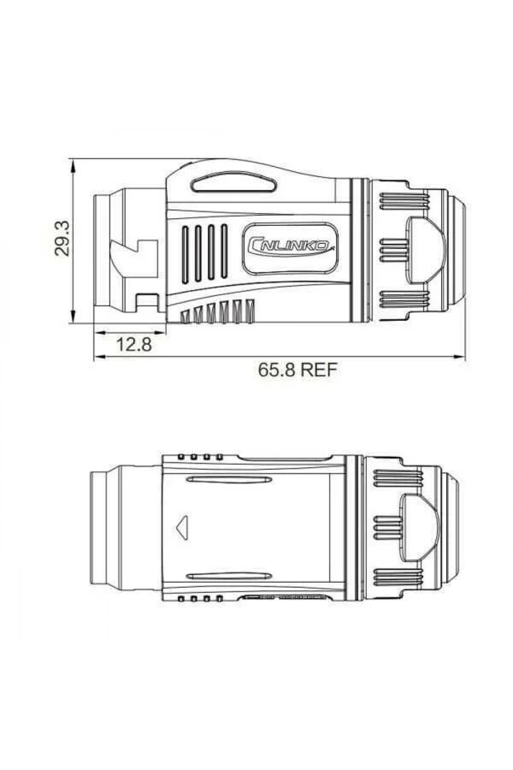 BD-24-C03PE-23-001A 3-Pin Su Geçirmez Konnektör - Erkek