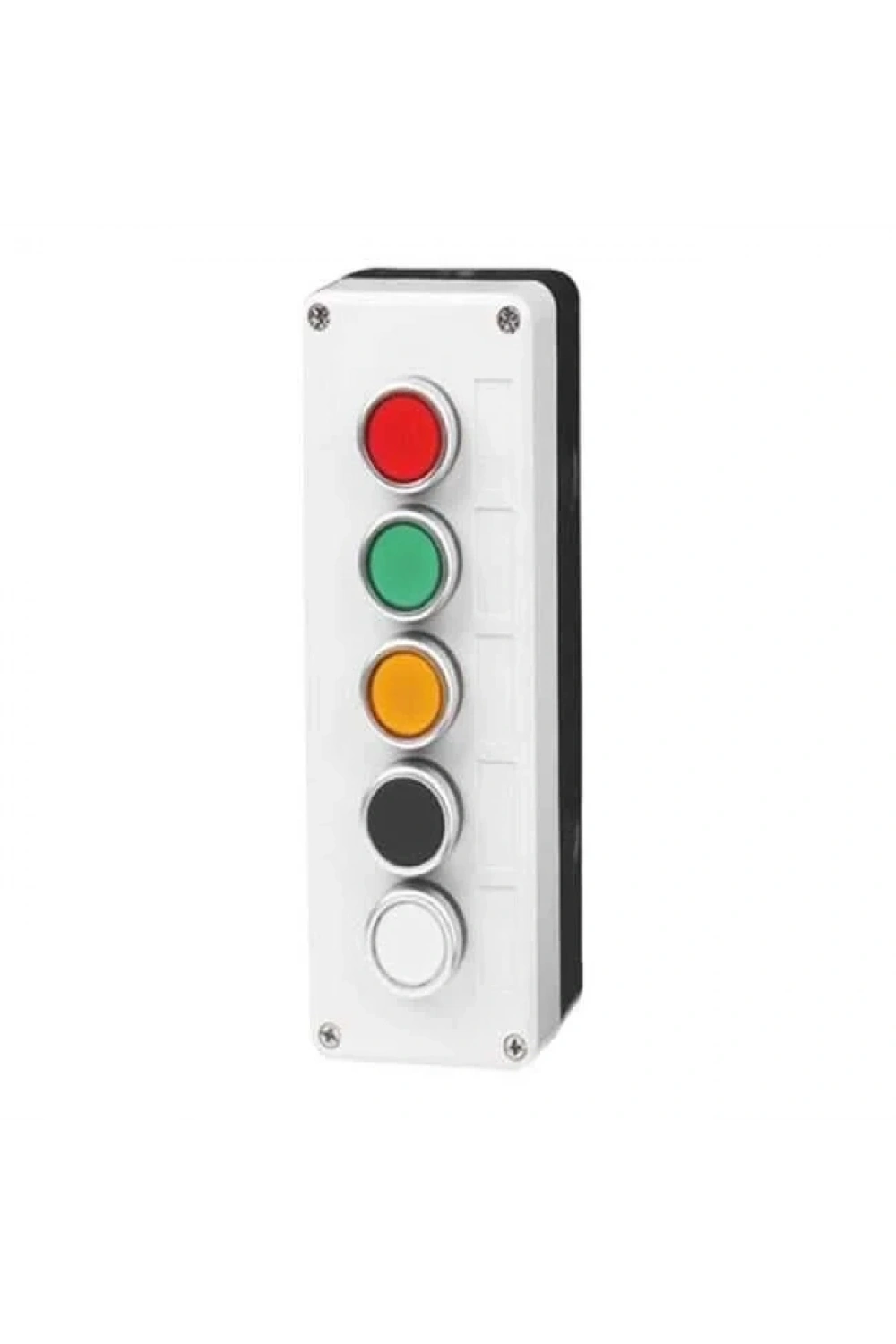 Beşli Push Buton Kutusu - Kırmızı / Yeşil / Sarı / Mavi / Beyaz