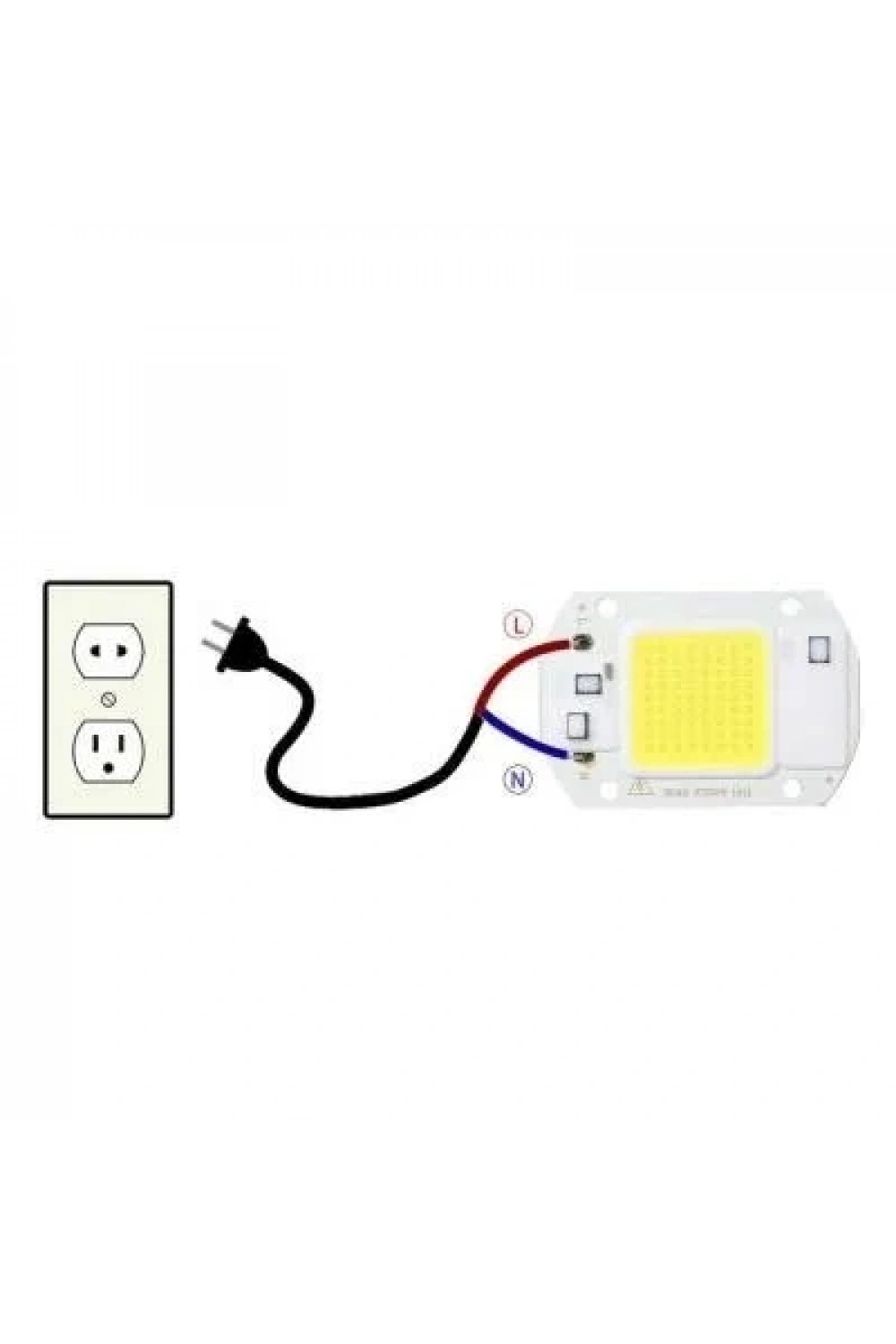 Beyaz 220V Projektör Cob Led 50W Driver Çipli