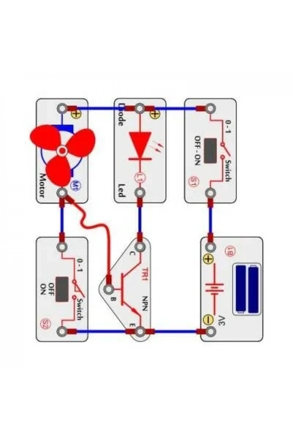 Blok Devreler Elektronik Eğitim Seti - 135 Proje