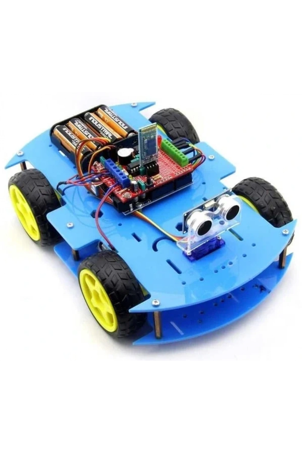 Bluetooth Kontrollü Robot montajlı