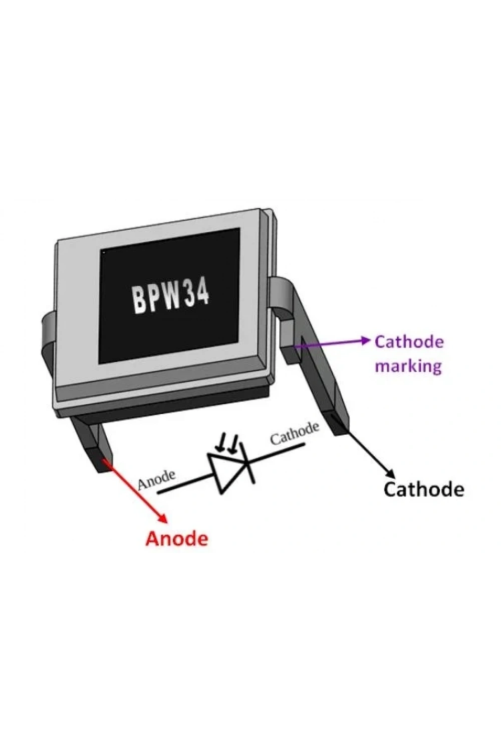BPW34 Fotodiyot Optik Sensör