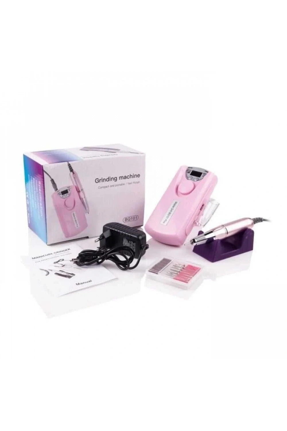 BQ101 Şarjlı Manikür Pedikür Tırnak Törpü Seti - Pembe